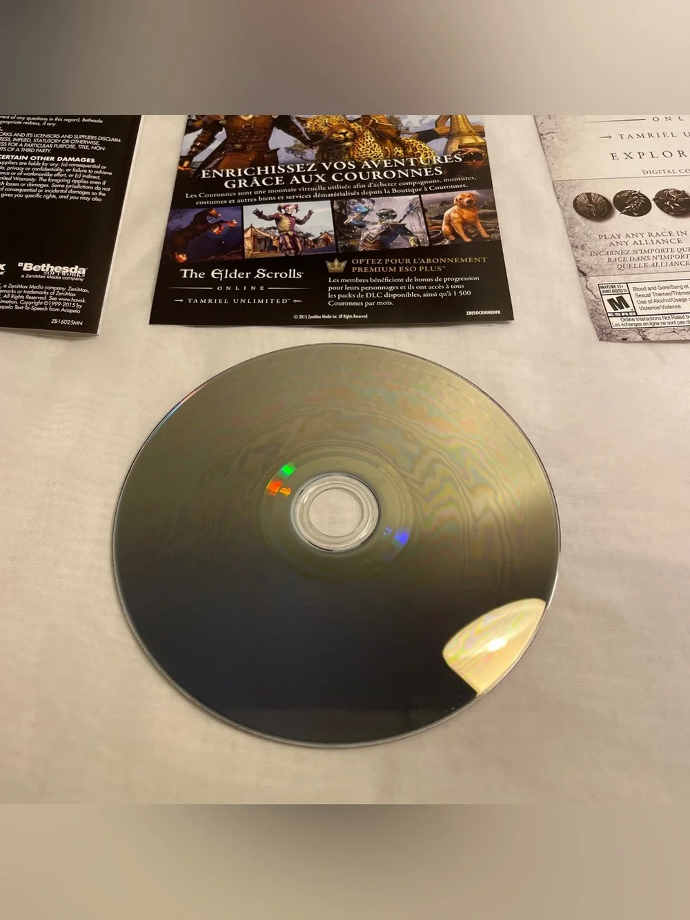 The Elder Scrolls Online Tamriel Unlimited (Sony Playstation 4, PS4) Complete